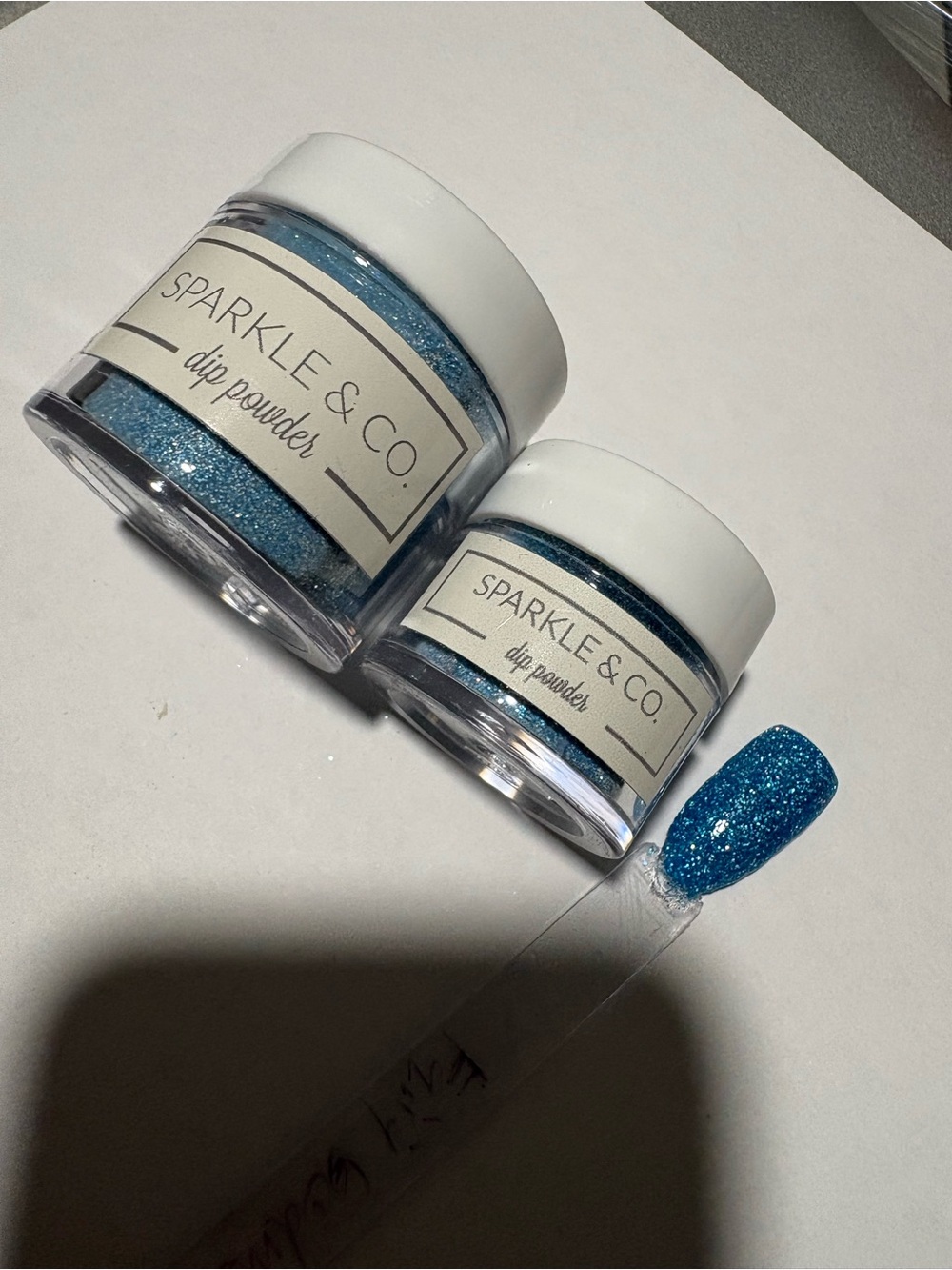Sparkle & Co Fairy Godmother blue glittery dip nail powder
